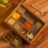 Best luxury wooden spice box with 12 containers. 12 container spice box which is luxury